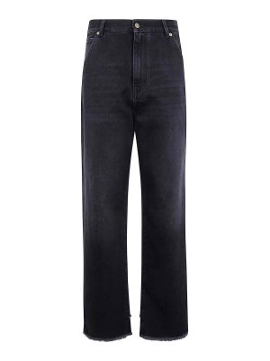 DARKPARK: jeans a zampa - Cintura Lisa decorata in denim d