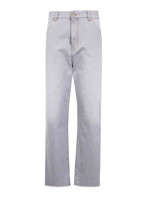 DARKPARK: jeans a zampa - Cintura Lisa decorata in denim