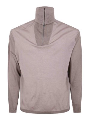 EMPORIO ARMANI: crew necks - Half Zip Turtle Neck Sweater