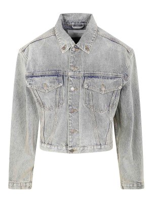 ENTIRE STUDIOS: denim jacket - Shrunken Denim Jacket