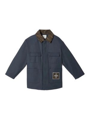 Fendi Jr: casual jackets - Gabardine Tech Jacket