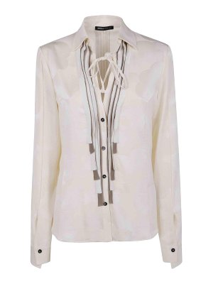 IBRIGU: camicie - Camicia Kimono Con Volant