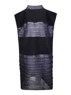 ISSEY MIYAKE: ニーレングスドレス - 膝丈ドレス - 黒