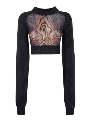 JEAN PAUL GAULTIER: クルーネック - クルーネック - 黒
