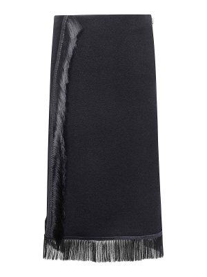 JIL SANDER: Knee length skirts & Midi - Midi Skirt With Fringes