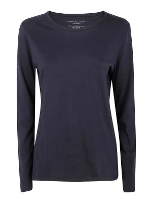 Majestic Filatures: Strickpullover mit Rundhalsausschnitt - Rundhalspullover - Schwarz