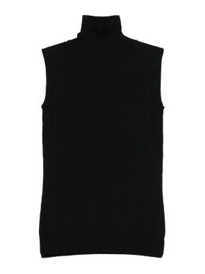 SPORTMAX: Tops & Tank tops - Turtle Neck Sleeves Less Woven  Top