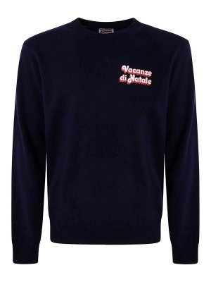 MC2 SAINT BARTH: Strickpullover mit Rundhalsausschnitt - Rundhalspullover - Blau