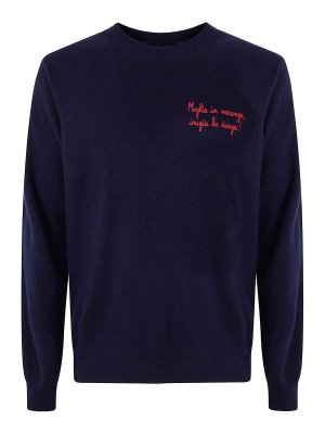 MC2 SAINT BARTH: Strickpullover mit Rundhalsausschnitt - Rundhalspullover - Blau