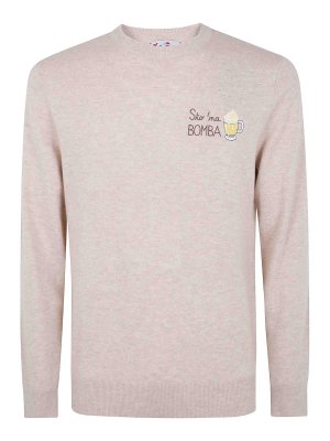 MC2 SAINT BARTH: Strickpullover mit Rundhalsausschnitt - Rundhalspullover - Nude