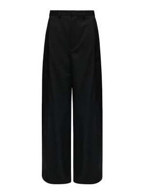 MM6 MAISON MARGIELA: カジュアルトラウザー - カジュアルパンツ - 黒