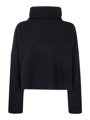 NUUR: Suéteres con cuello pico - Suéter Cuello Redondo - Negro