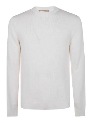 NUUR: Strickpullover mit Rundhalsausschnitt - Rundhalspullover - Nude