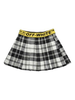 OFF-WHITE: mini skirts - Logo Industrial Flan Skirt