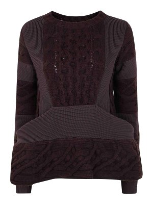 Sacai: crew necks - Wool Knit Pullover