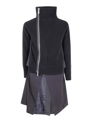 Sacai: formal suits - Knit Coat Dress