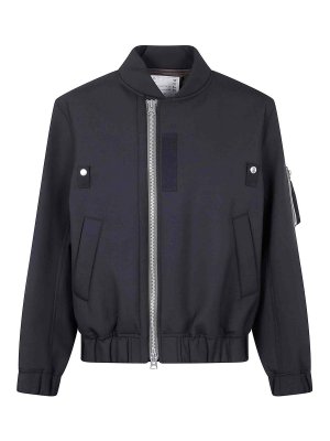 Sacai: Blazer - Blazer - Schwarz