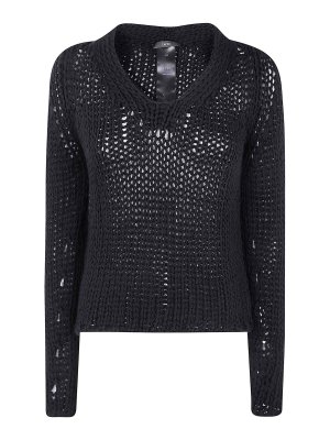SAPIO: Strickpullover mit Rundhalsausschnitt - Rundhalspullover - Schwarz
