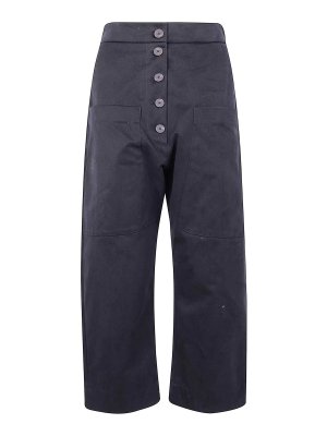 STUDIO NICHOLSON: pantaloni casual - Pantaloni arrotondati con cavallo basso