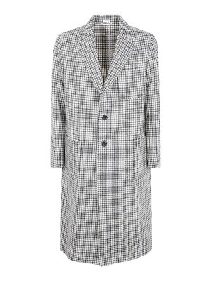 THOM BROWNE: long coats - Coat Check Hunting Tweed