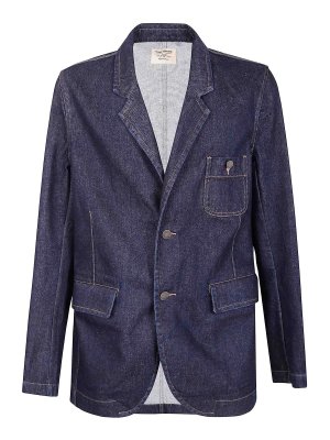 UMA WANG: Jeans à jambe droite - Jean Droit - Bleu