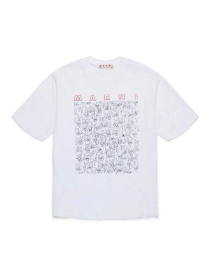 Marni: Tシャツ - Tシャツ - 白