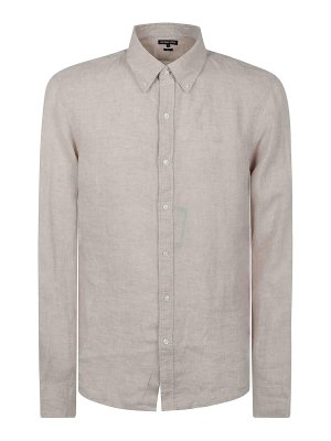 MICHAEL KORS: shirts - Long Sleeves Linen Shirt