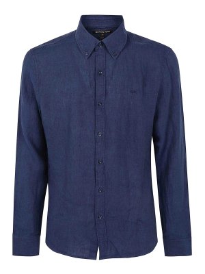 MICHAEL KORS: shirts - Long Sleeves Linen Shirt