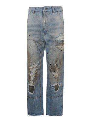 MM6 MAISON MARGIELA: Pantalones casual - Pantalón Casual - Azul