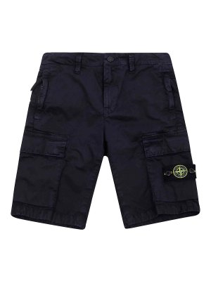 Stone Island Junior: Shorts - Short - Bleu