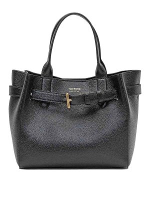 TOM FORD: shopper - Borsa tote piccola in pelle fiore