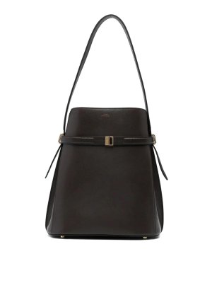 TOTEME: Secchielli - Borsa a secchiello in pelle con cintura