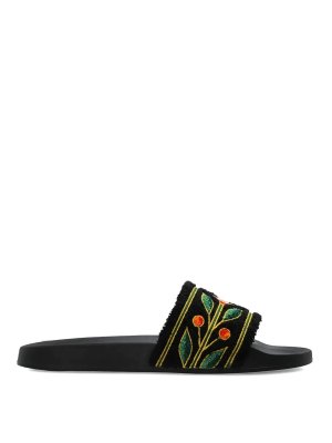 CASABLANCA: flip flops - Embroidered Terry Slider