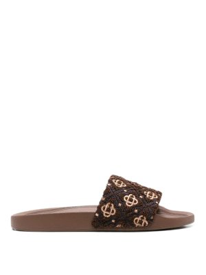 CASABLANCA: flip flops - Monogram Pool Slider