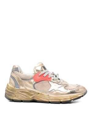GOLDEN GOOSE: trainers - Running Dad Leather Star Laminated Sneakers