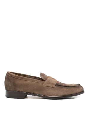 Doucal's: Mocassini e slippers - Mocassino in camoscio vintage
