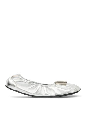 MM6 MAISON MARGIELA: フラットシューズ - フラットシューズ - メタル