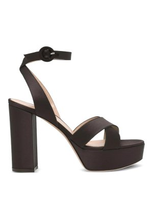 Gianvito Rossi: sandali - Sandali in raso crÃªpe T070