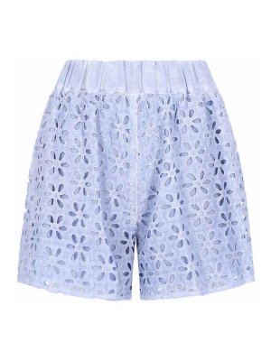 120% LINO: Trousers Shorts - Shorts With Lace Pattern