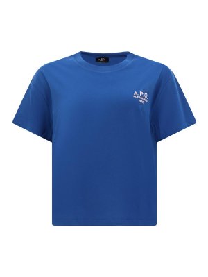 A.P.C.: T-shirts - T-Shirt - Blau