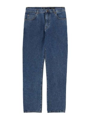 Balmain: Jeans Rectos - Vaqueros Rectos - Denim