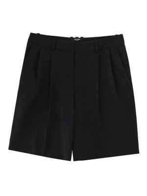 Balmain: トラウザーショーツ - ショートパンツ - 黒