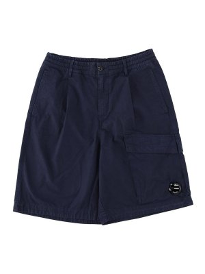 C.P. COMPANY: Trousers Shorts - Cargo Shorts With Logo Patch