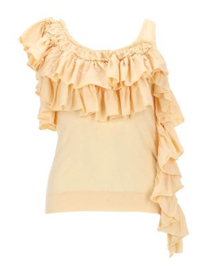 DRIES VAN NOTEN: Tops y camisetas sin mangas - Top - Amarillo