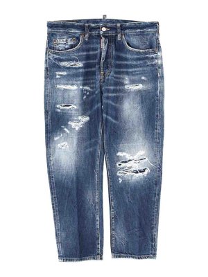 DSQUARED2: jeans a zampa - Jeans Con Dettagli