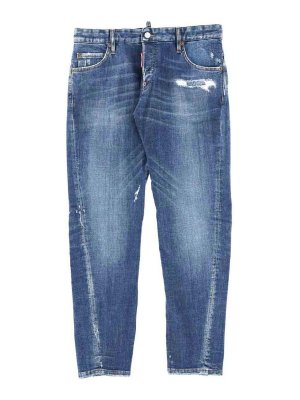 DSQUARED2: jeans dritti, a sigaretta - Torsione dei jeans