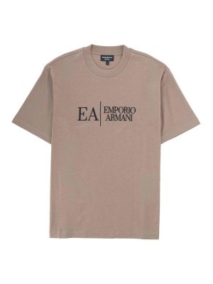 EMPORIO ARMANI: t-shirts - T-Shirt With Icon Embroidery