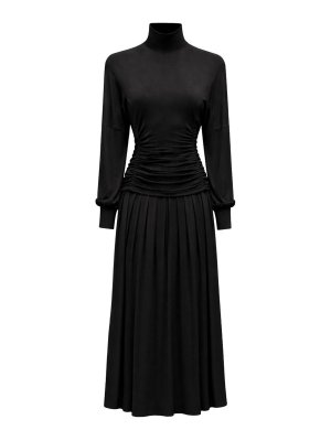GANNI: Maxikleider - Maxikleid - Schwarz