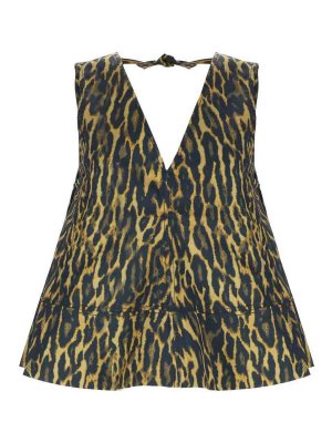 GANNI: Tops und Tank Tops - Top - Animal