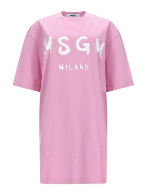 m.s.g.m.: abiti corti - Abito T-Shirt Con Logo